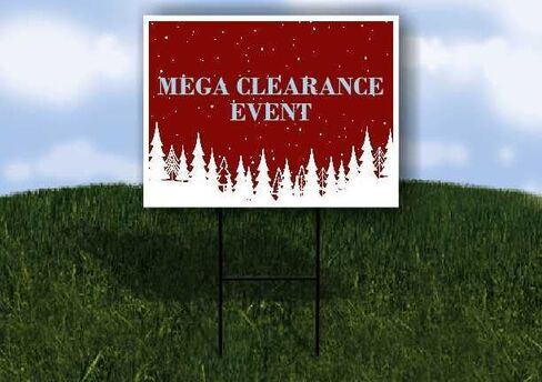 Mega Clearance Event Christmas White Red Snow Trees Folding Plastic A-Frame Double Sided 23x23 in. Sign in Saudi Arabia