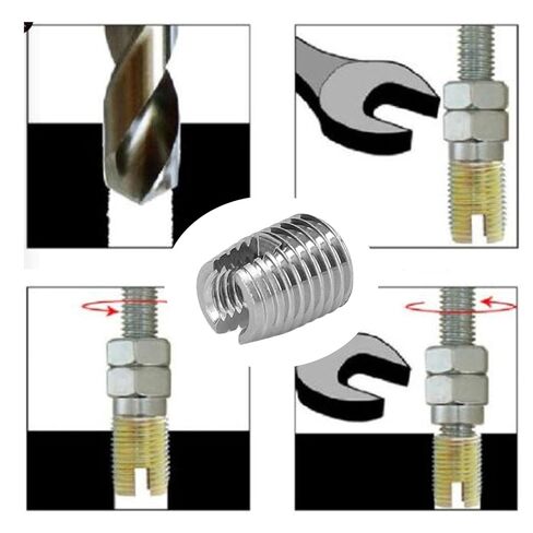 Stainless Steel Slotted Wire Thread Repair Insert M5x0.8 Self Tapping Insert M8x1.0 Quick Thread Insert for Automotive Industry in Saudi Arabia