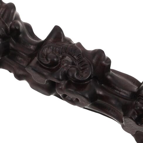 حامل الناي الخشبي من سوبفوكس لسطح المكتب، رف الآلات الموسيقية من الخشب الصلب بتصميم منحوت، تخزين متعدد الوظائف لاثنين من المزامير والأقلام، منظم ملحقات الموسيقى للرياح in Kuwait