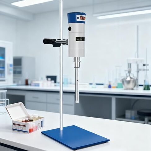 High-Speed Laboratory Homogenizer Emulsifier, 300-18000r/min Digital Display Mixer, High Shear Blender for Cosmetics, Food & Paints - FJ300 Lab Equipment in Saudi Arabia