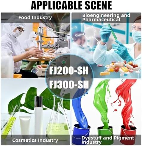 High-Speed Homogenizer Emulsifier Mixer, 300-18000 RPM Lab Dispersing Machine for Cosmetics, Food, Paints - Precision Mixing & Optimal Texture, 12g + 18g Capacity in Saudi Arabia