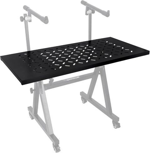 رف Rockville KS2 لطاولة DJ Z-Stand أو X-Stand، بسعة 150 رطل، وفتحات تهوية، وبطانة إسفنجية، مثالي لمنسقي الأغاني والموسيقيين in Saudi Arabia