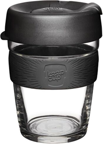 كوب قهوة KeepCup Brew، قابل لإعادة الاستخدام - زجاج مقسى وزجاجة مقاومة للرذاذ، مقاس متوسط ​​12 أونصة/340 مل - Daybreak in Saudi Arabia
