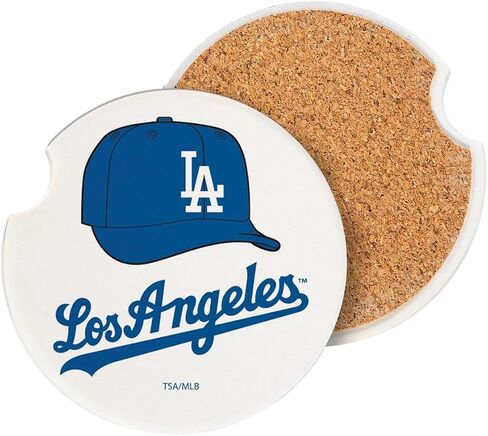 Dodgers Car Coasters, 2-Pack by Team Sports America in Saudi Arabia