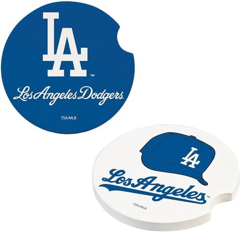 Dodgers Car Coasters, 2-Pack by Team Sports America in Saudi Arabia