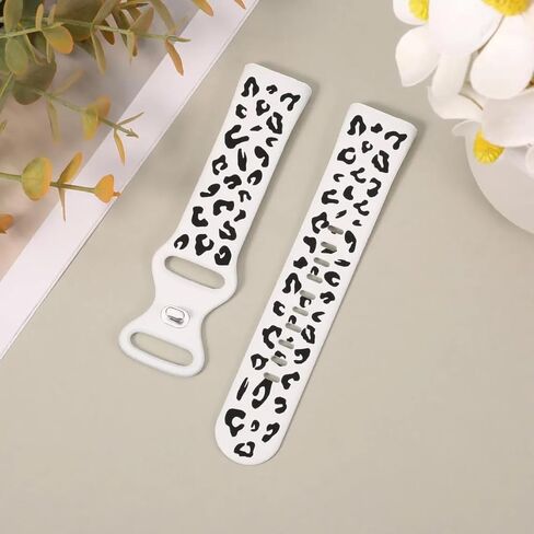 Animal Print Soft Silicone Band Compatible with Fitbit Charge 6/5 - Two-Tone Sport Strap, Breathable Summer Wristbands for Women Men in Saudi Arabia