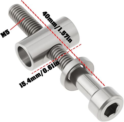 SING F LTD Bicycle Seat Fixing Titanium Alloy Screw Rod M5x40mm Fit for Most Bicycles in Saudi Arabia