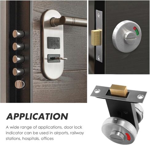 OSALADI Bathroom Door Lock Indicator Keyless Door Lock Deadbolt Indicator 304 Stainless Steel in Saudi Arabia