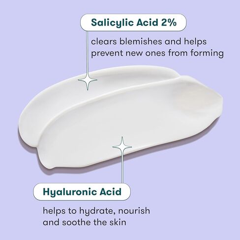 مرطب تنظيف حب الشباب من برواكتيف - مرطب يومي لطيف للوجه للنساء والرجال - كريم علاج حب الشباب بحمض الساليسيليك وغسول الوجه مع حمض الهيالورونيك وفيتامين E - 3oz in Kuwait