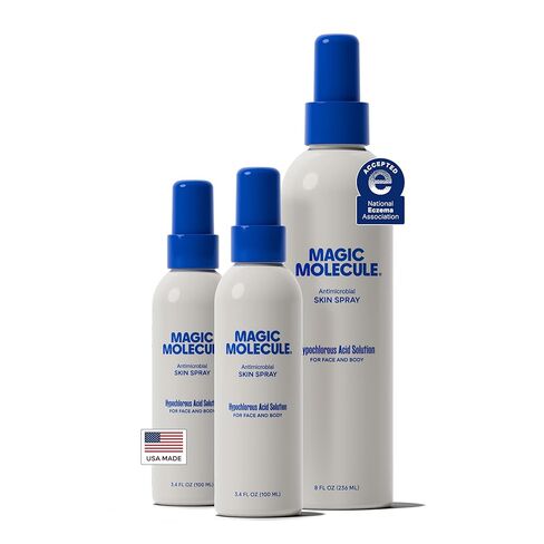 بخاخ حمض هيبوكلوروس ماجيك موليكيول للبشرة المعرضة للطفح الجلدي والأكزيما والطفح الجلدي | يساعد على أكثر من 50 مشكلة جلدية | آمن للاستخدامات اليومية المتعددة | لجميع أنواع البشرة | 8 أوقية رذاذ in Kuwait