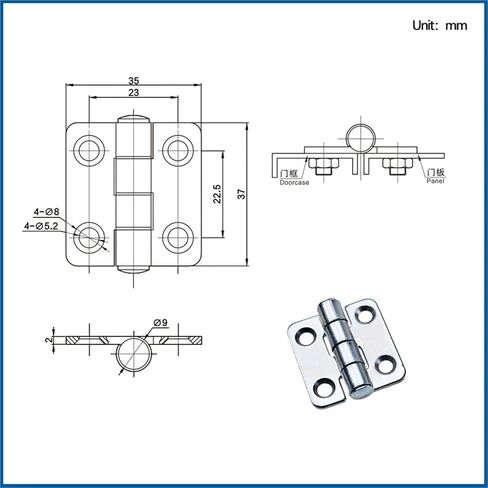 Industrial Motor and Mechanical Equipment Distribution Cabinets for Iron Galvanized Flat Folding Hinges 1Pcs in Saudi Arabia
