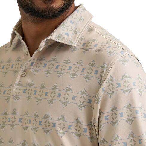 Wrangler Men's Checotah Print ATG Performance Polo in Saudi Arabia