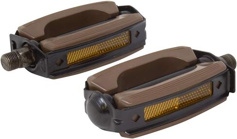 Krate Lowrider PVC Metal Bike Pedals, Various Sizes & Colors (Black/Brown, 9/16") in Saudi Arabia