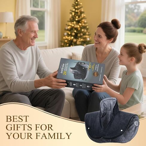 وسادة تدفئة بالأشعة تحت الحمراء البعيدة للرقبة والأكتاف - أثقل بنسبة 20%، حرارة مستهدفة عميقة 6X لتخفيف آلام العضلات بسرعة، مقاس 20 بوصة × 24 بوصة، كبيرة، ألياف كربون مزدوجة، 8 إعدادات للحرارة، إيقاف تلقائي in Kuwait