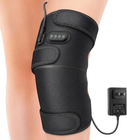 العلاج بالضوء الأحمر للركبة، مدلك الركبة بالحرارة والضوء الأحمر، 660 نانومتر 850 نانومتر، HSA مؤهل FSA، وسادة تدفئة الركبة لتخفيف آلام الركبة، 4 محركات قوية، سلك طاقة طويل 78 بوصة in Kuwait