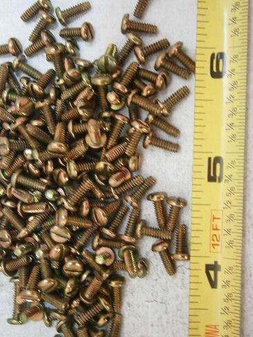 New Pack of Thread Cutting Screws 4/40 x 5/16 Slotted Pan Head Steel Yellow Lot of 100#4844 Multi-Purpose Comprehensive Hardware Fastener Assortment Kit WnyNEH04204 in Saudi Arabia