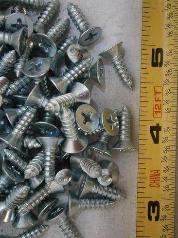 New Pack of Sheet Metal Screws M4.6 x 16 Phillips Flat Head A Steel Zinc Lot of 100#3818 Multi-Purpose Comprehensive Hardware Fastener Assortment Kit WnyNEH04186 in Saudi Arabia
