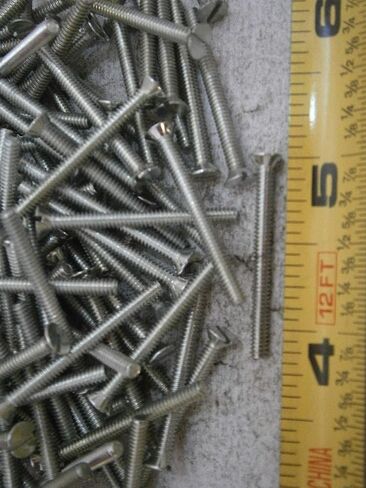 New Pack of Machine Screw #4/40 x 1-1/4" Long Slotted Flat Head Steel White Lot of 100#5305 Multi-Purpose Comprehensive Hardware Fastener Assortment Kit WnyNEH04443 in Saudi Arabia