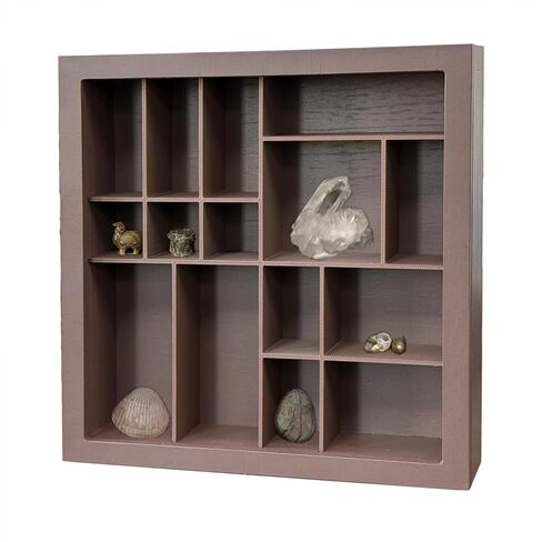 Wooden Curiosity Cabinet Printer Tray Display Shadow Box Miniature Display case, Vintage Drawer Organizer for Collectibles, Trinkets, Figurines, & Small Items 7.8x7.8x1.5 Inch in Kuwait