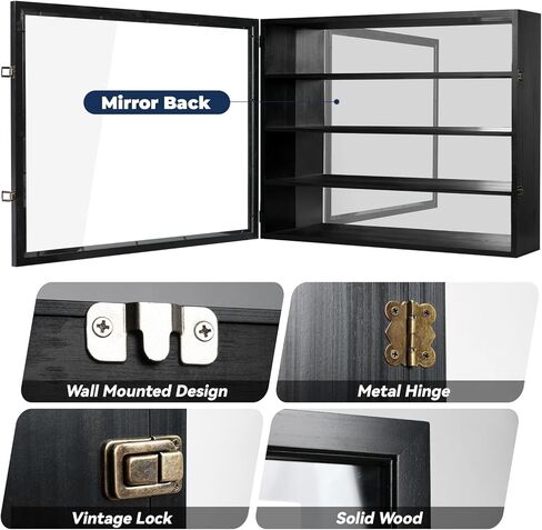 حافظة عرض خوذة كرة القدم المصغرة - حافظة عرض مثبتة على الحائط مع حماية من الأشعة فوق البنفسجية ومرآة خلفية - خزانة من الخشب الصلب الفاخر in Kuwait