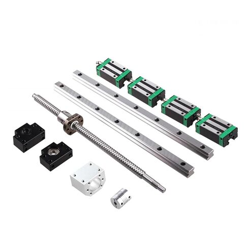 RU EU HGR20 Square Linear Guide 2 Sets HGR20 + HGH20CA + SFU1605 Ball Screw 5mm Lead + BK12BF12 CNC Linear Actuator(HGR20-400 1605-450) in Saudi Arabia