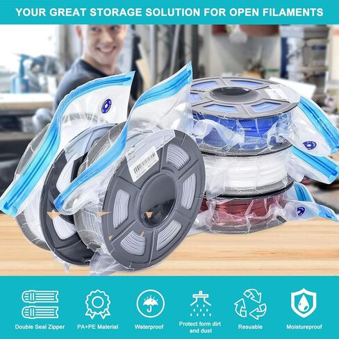 30PCS 3D Printer Filament Vacuum Storage Bags, 3D Printing Filament Spools Storage Set with Desiccants, Perfect for 3D Filament Spool Storage or Using After Filament Dryer Box in Saudi Arabia