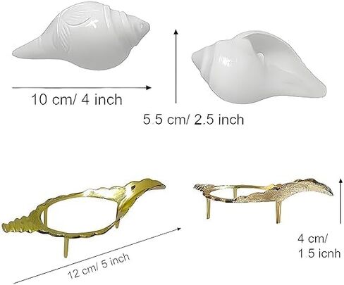محارة طبيعية غير قابلة للنفخ مع حامل نحاسي لنحت صدف بوجا على الحائط لديكور المنزل. in Kuwait