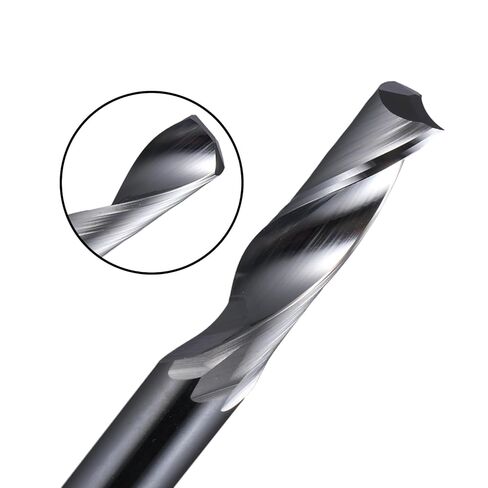 10Pcs 3.175/4/5/6/8/10/12mm Single Flute Milling Cutters for Aluminum CNC Tools(10Pcs 3.175x2.5x12mm) in Saudi Arabia