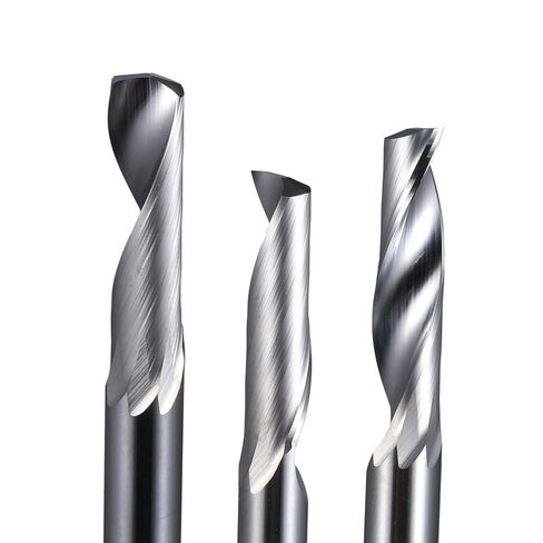 10Pcs 3.175/4/5/6/8/10/12mm Single Flute Milling Cutters for Aluminum CNC Tools(10Pcs 3.175x2.5x12mm) in Saudi Arabia