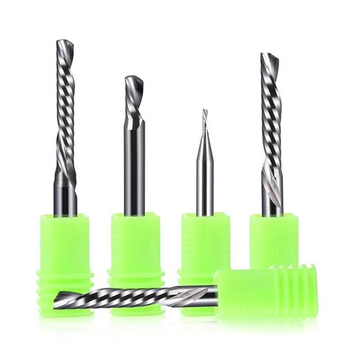 10pcs 3.175/4/5/6/8mm Left Spiral Milling Cutter Down Cut One Flute Router Bit CNC End Mill Milling Cutter(10P 3.175x22x45L) in Saudi Arabia