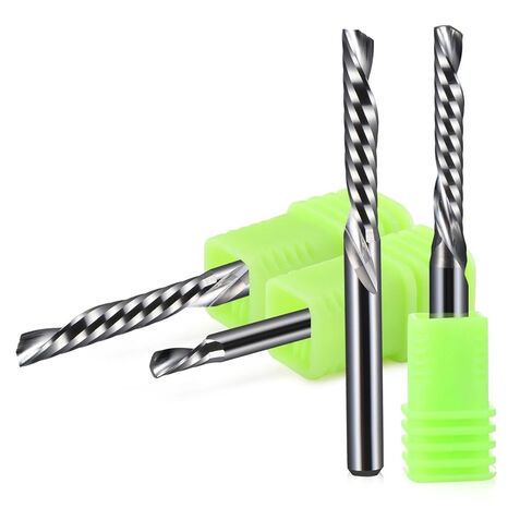 10pcs 3.175/4/5/6/8mm Left Spiral Milling Cutter Down Cut One Flute Router Bit CNC End Mill Milling Cutter(10P 3.175x22x45L) in Saudi Arabia