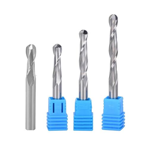 6mm 2 Flute Spiral Ball Nose End Mill CNC Router Bits for Wood Carbide Milling Route Tool CNC Tools(6x28x60L) in Kuwait