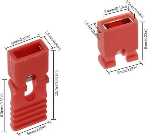 200PCS Mixed Jumper Caps Kit 2.54mm Pitch Standard Circuit Board Short Circuit Cap Pin Blocks for Arduino Raspberry Pi PCB PC DIY Repair Parts in Saudi Arabia