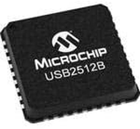 USB2512B-AEZG، سرعة منخفضة/سرعة كاملة/سرعة عالية USB 2.0 وحدة تحكم محور عالية السرعة USB 2.0 3.3V صينية 36-Pin VQFN EP (25 عنصرًا) in Saudi Arabia