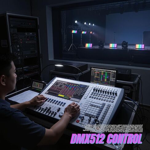 LED Wash Strobe Stage Light, 200W RGB DJ Light Bar Professional, Multi Effects Wall Washer Lights, DMX512 Control, 8 Segments, for Disco Party Wedding Club Bar Stage Lighting in Saudi Arabia