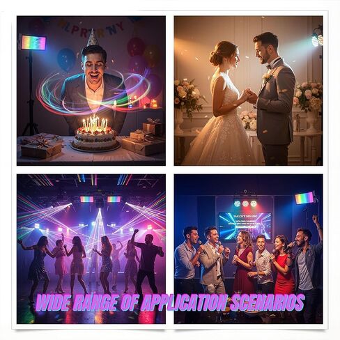 LED Wash Strobe Stage Light, 200W RGB DJ Light Bar Professional, Multi Effects Wall Washer Lights, DMX512 Control, 8 Segments, for Disco Party Wedding Club Bar Stage Lighting in Saudi Arabia