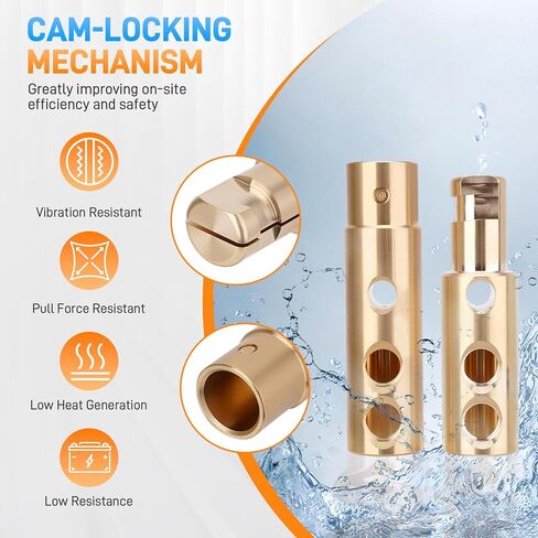 400A 600V AC CLS40 Camlock موصل الطاقة 5 ألوان 5 مجموعة ذكر و5 أنثى، سبائك النحاس، متوافقة مع كابل 2/0-4/0 AWG، لإضاءة المسرح متعددة الاستخدامات، توزيع الطاقة الصناعية in Kuwait