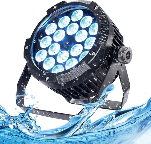مصابيح مقاومة للماء في الهواء الطلق، ضوء مسرح IP65، مصابيح LED مع تنشيط صوت DMX512، إضاءة DJ لحدث عيد الميلاد وحفلات الزفاف (2، 6 ألوان مختلطة) in Kuwait
