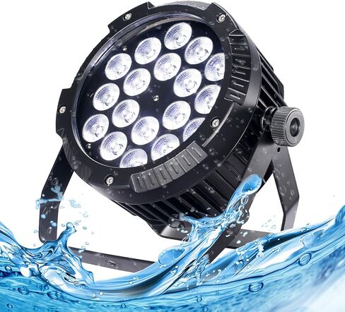 مصابيح مقاومة للماء في الهواء الطلق، ضوء مسرح IP65، مصابيح LED مع تنشيط صوت DMX512، إضاءة DJ لحدث عيد الميلاد وحفلات الزفاف (2، 6 ألوان مختلطة) in Kuwait