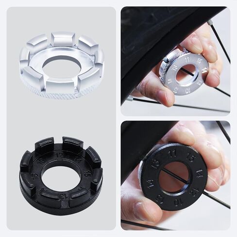 9Pcs Bike Spoke Wrench Tool Kit Bicycle Tire Levers Rim Truing Repair Tools Set Spoke Wrench with Rubber Handle, Bike Repair Tool Kit Bike Wheel Rim Correct Spoke Adjustment Repair Kit for Bicycles in Kuwait