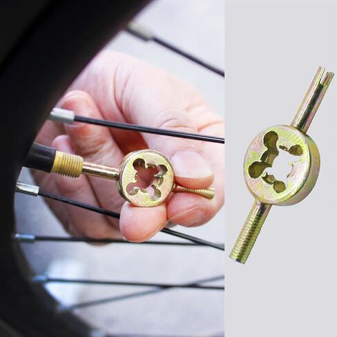 9Pcs Bike Spoke Wrench Tool Kit Bicycle Tire Levers Rim Truing Repair Tools Set Spoke Wrench with Rubber Handle, Bike Repair Tool Kit Bike Wheel Rim Correct Spoke Adjustment Repair Kit for Bicycles in Kuwait