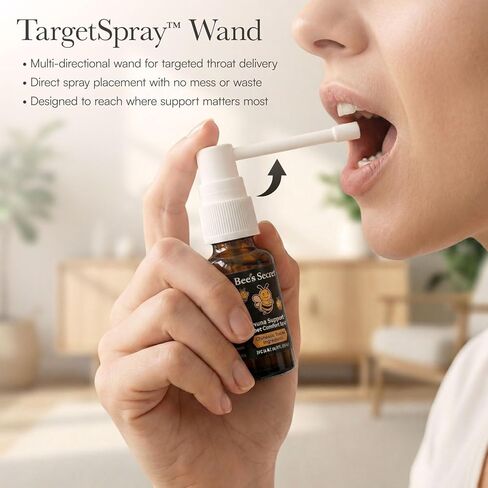 Bee’s Secret Bee Propolis Spray with Manuka Honey - Clinically Tested Throat & Immune Support - Standardized Promunel, Zinc & Riboflavin for Seasonal Wellness - Alcohol Free - 75 Servings, 1 fl oz. in Kuwait