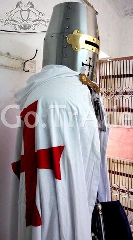 نسخة طبق الأصل من بدلة فارس العصور الوسطى النادرة للمتحف من درع تمبلر مع حامل درع للجسم بالكامل in Saudi Arabia