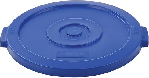 Global Industrial 20 Gallon Plastic Trash Can Lid, Blue in Saudi Arabia