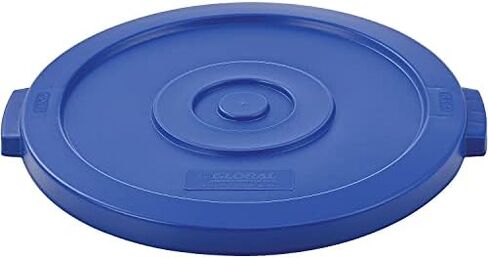 Global Industrial 20 Gallon Plastic Trash Can Lid, Blue in Saudi Arabia
