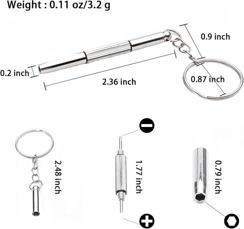 وسادة أنف زجاجية على شكل حرف U من السيليكون، 6 عبوات، 3 أحجام، بما في ذلك مسامير بسمك 2، مفك براغي صغير 3 في 1 in Kuwait