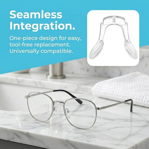 Healifty Safety Glasses Nose Pads: 2Pcs U-Shaped Silicone Nose Pads Guards for Eyeglasses and Sunglasses Soft Replacement Piece Non-Slip Bridge Support Comfort Clear Cushions (Screws Not Included) in Saudi Arabia