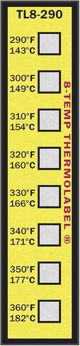 8-Temp Thermolabel 290-360 درجة فهرنهايت حزمة ملصقات لدرجة الحرارة مكونة من 16 ملصقًا in Kuwait