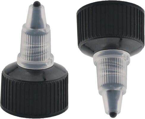 10PCS Black Plastic Natural Twist Bottle Cap Squeeze Bottle Replacement Cover Suitable for Condiments Adhesives Paints Handicrafts in Saudi Arabia