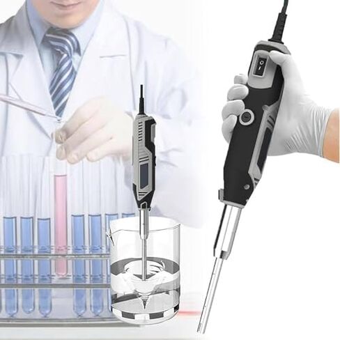High-Speed Lab Cell Tissue Homogenizer 0.5-250ml, 6-Speed Adjustable with 10mm & 6mm/8mm Working Heads for Food, Medicine, and Cosmetics in Saudi Arabia